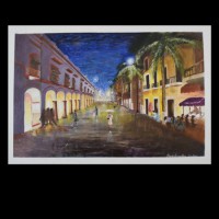 SERIE MI VERACRUZ (CENTRO HISTÓRICO), ÓLEO SOBRE LONETA MONTADO EN BASTIDOR DE MADERA